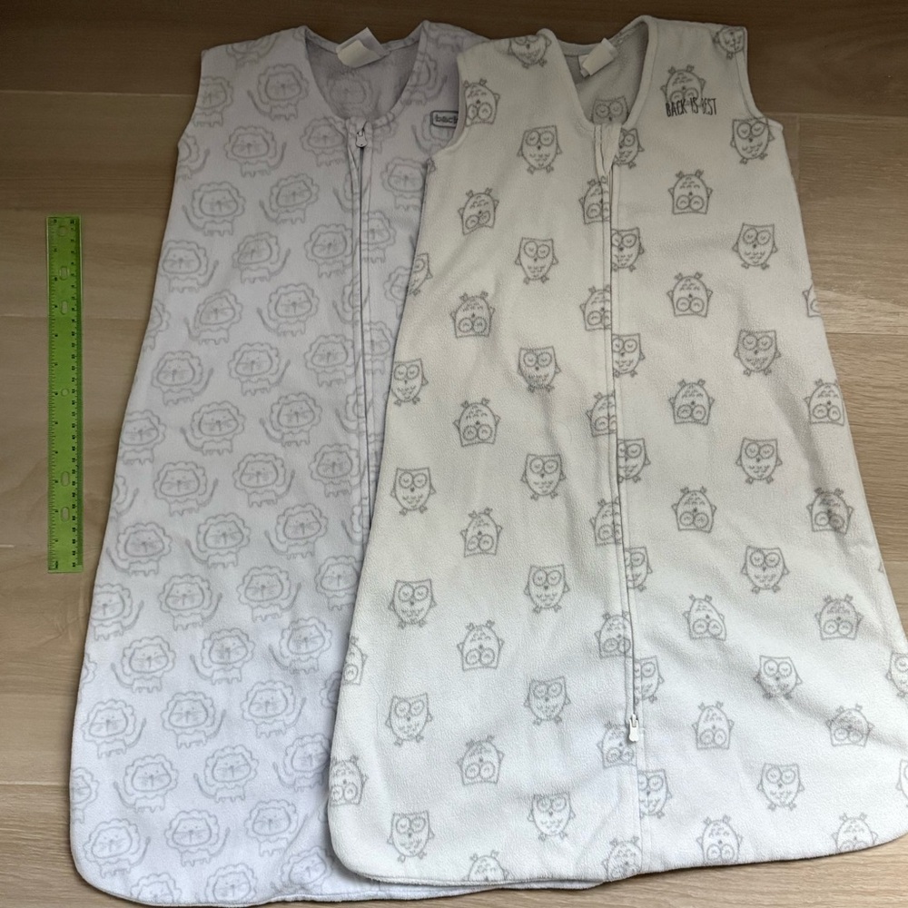 TWO Halo Sleep sack two-way zipper (M 6-12 months, 16-24lbs)